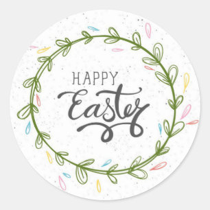 Frohe Ostern Runder Aufkleber