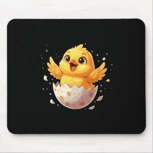 Frohe Ostern Schlüpfendes Küken Süßes Frühlings-Ei Mousepad