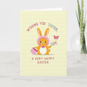 Frohe Ostern Schwester Grußkarte Karte