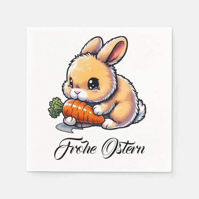 Frohe  Ostern  Serviette (Vorderseite)