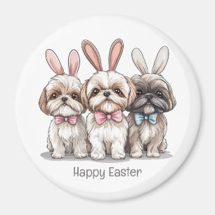 Frohe Ostern Shih Tzu Hunde Magnet