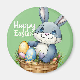 Frohe Ostern, sonnig in Eierkörben Magnet