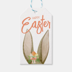 Frohe Ostern, sonnige Ohren, Eier, Blume Geschenkanhänger