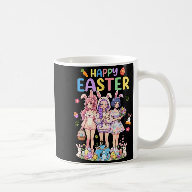 Frohe Ostern Süße Chibi Kpop Lustig Kaffeetasse (Rechts)
