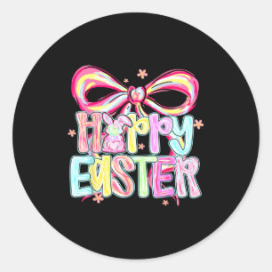 Frohe Ostern süße Eier Hase preppy Frauen Mädchen Runder Aufkleber