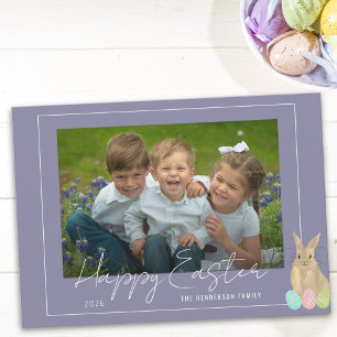 Frohe Ostern Süße Häschen-Foto-Feiertagskarte Feiertagskarte