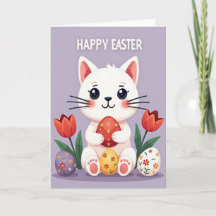 Frohe Ostern Süße Katzen-Ei-Karte Karte