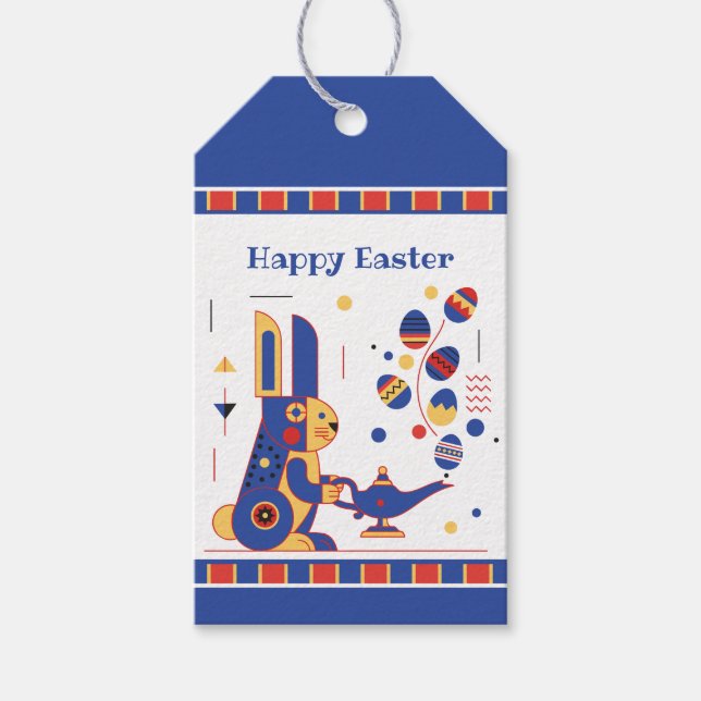 Frohe Ostern Süße Personalisierte Geschenkanhänger (Vorderseite)