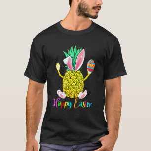Frohe Ostern Süßer Hase Ananas Osterei Vegan T-Shirt