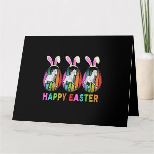 Frohe Ostern Süßer Hase Pferd Farmer Liebhaber Karte