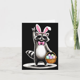Frohe Ostern süßer Waschbär Männer Frauen Kinder J Karte