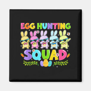 Frohe Ostern Tag Hase Ei Jagd Trupp Junge Mädchen Magnet