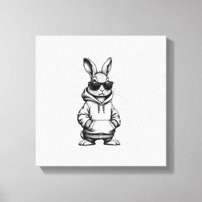 Frohe Ostern Tag Hase Ostern Jungen Mädchen Teenag Leinwanddruck (Vorderseite)