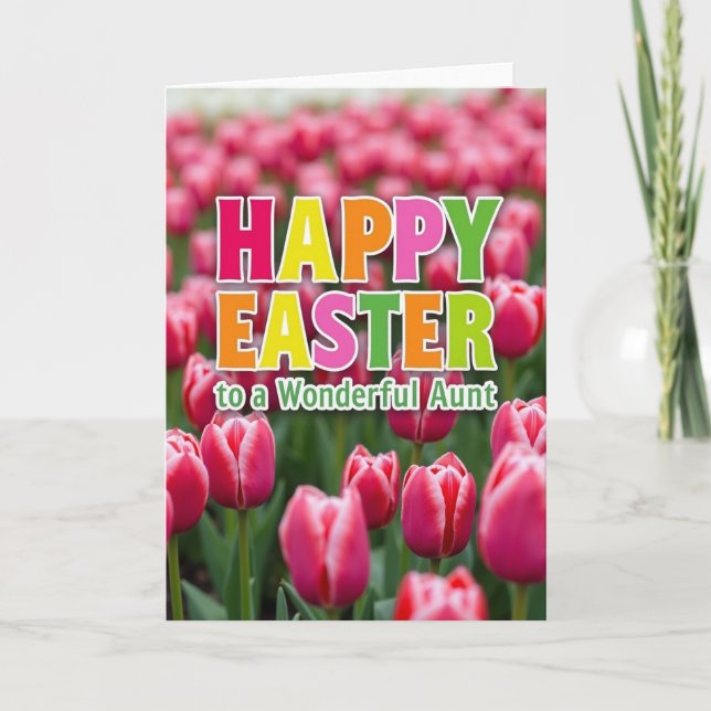 Frohe Ostern Tante Frühling Karte (Vorderseite)