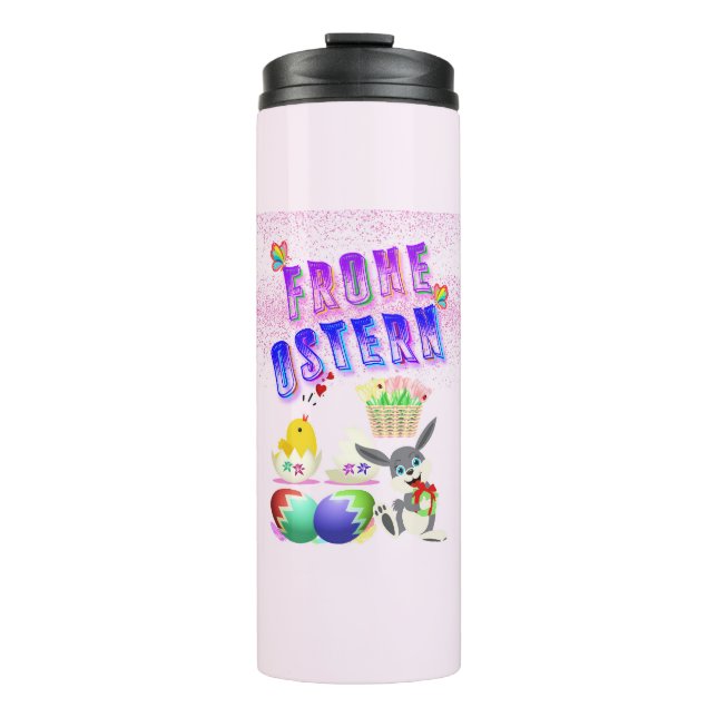 Frohe Ostern Thermosbecher (Vorderseite)