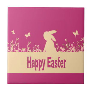 Frohe Ostern, verträumter Hase Fliese
