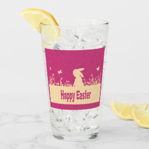 Frohe Ostern, verträumter Hase Glas