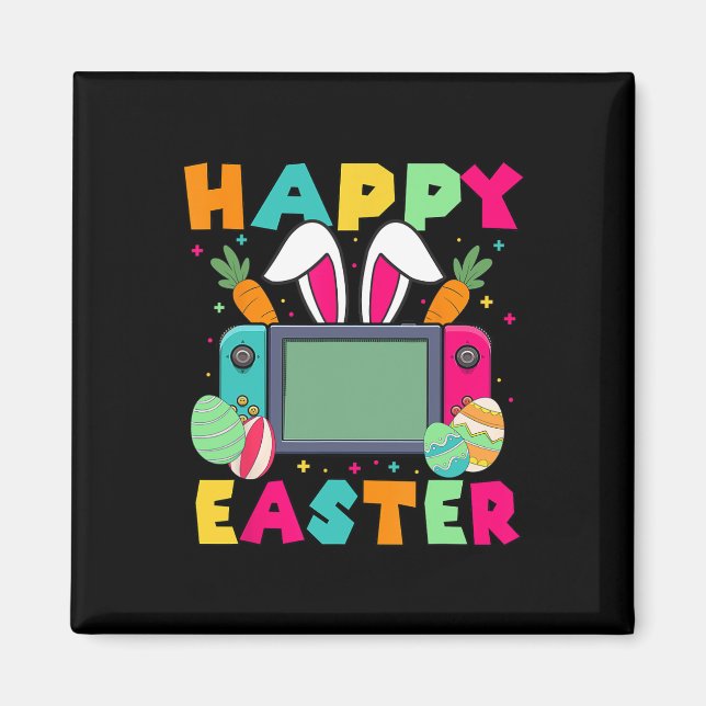 Frohe Ostern Videospiel Hase Gaming Controller Ga Magnet (Vorne)