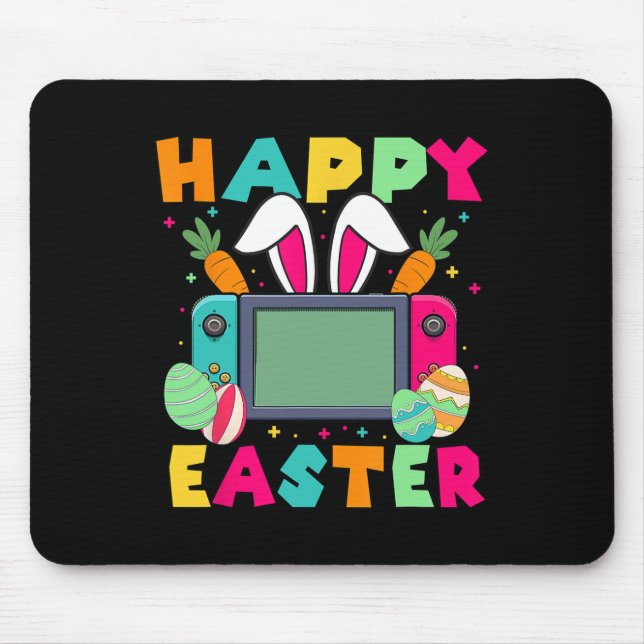Frohe Ostern Videospiel Hase Gaming Controller Ga Mousepad (Vorne)