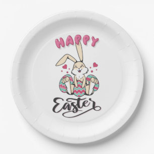 Frohe Ostern vom lieben Osterhasen Pappteller
