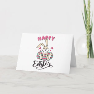 Frohe Ostern vom liebenswürdigen Osterhasen Karte