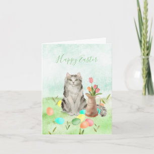Frohe Ostern von der Katze Karte