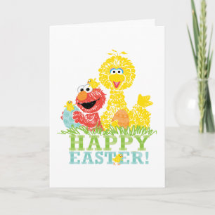 Frohe Ostern von Elmo und Big Bird Karte