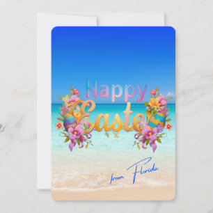 Frohe Ostern von Floridas tropischem Strand Feiertagskarte