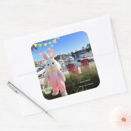 Frohe Ostern von Hilton Head Island Harbour Town Quadratischer Aufkleber