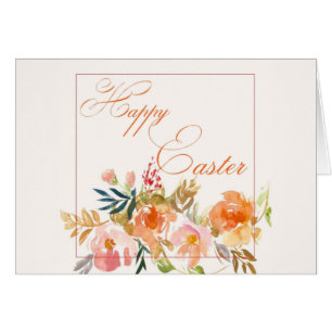 Frohe Ostern Wasserfarbe floral