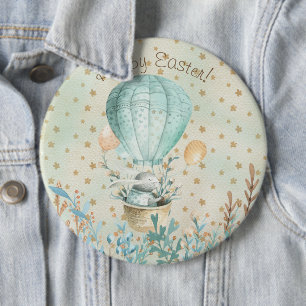 Frohe Ostern! Watercolor Bunny Button