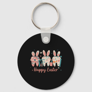 Frohe Ostern Zähne Zahn Hasenohren Dental Zahnarzt Schlüsselanhänger