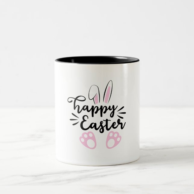 Frohe Ostern Zweifarbige Tasse (Mittel)