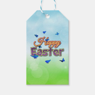 Frohe Osterschmetterlinge Geschenkanhänger
