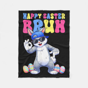 Frohe Ostertag Hase 67 sechs sieben bruh Kaninchen Fleecedecke