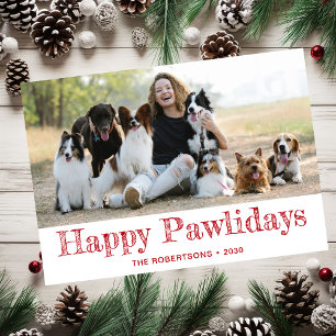 Frohe Pawlidays Foto Feiertagskarte