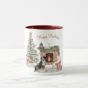 Frohe Pawlidays Hunde-Design - Berner Sennenhund Tasse