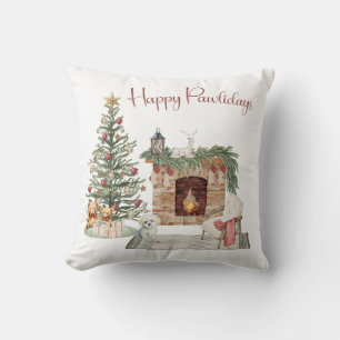 Frohe Pawlidays Hunde-Design - Malteser Kissen