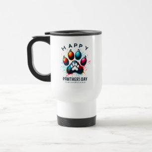 Frohe Pawther's Day Wasserfarben-Hund Papa Reisebecher