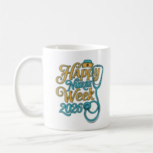 Frohe Pflegerwoche 2026 Stethoskop-Shirt-Design_1 Kaffeetasse
