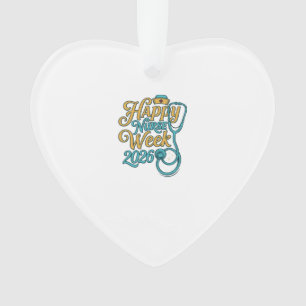Frohe Pflegerwoche 2026 Stethoskop-Shirt-Design_1 Ornament