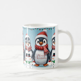 Frohe Pinguin Weihnachten Kaffeetasse