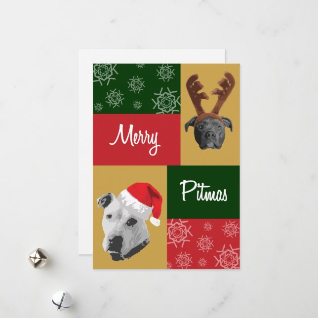 Frohe Pitmas Feiertagskarte (Vorderseite/Rückseite Beispiel)