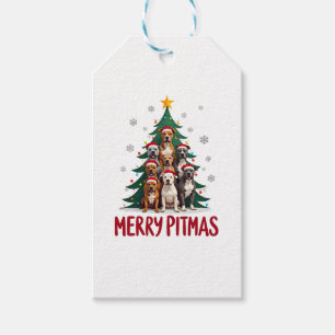 Frohe Pitmas Pitbull Hund hässlicher Weihnachtspul Geschenkanhänger