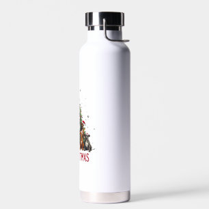 Frohe Pitmas Pitbull Hund hässlicher Weihnachtspul Trinkflasche