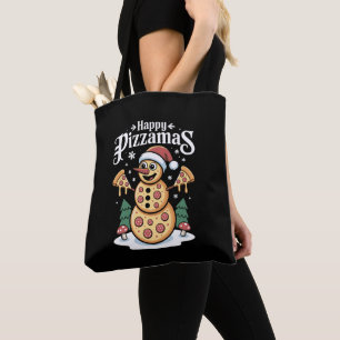 Frohe Pizzamas Weihnachten Pizza Schneemann Santa Tasche