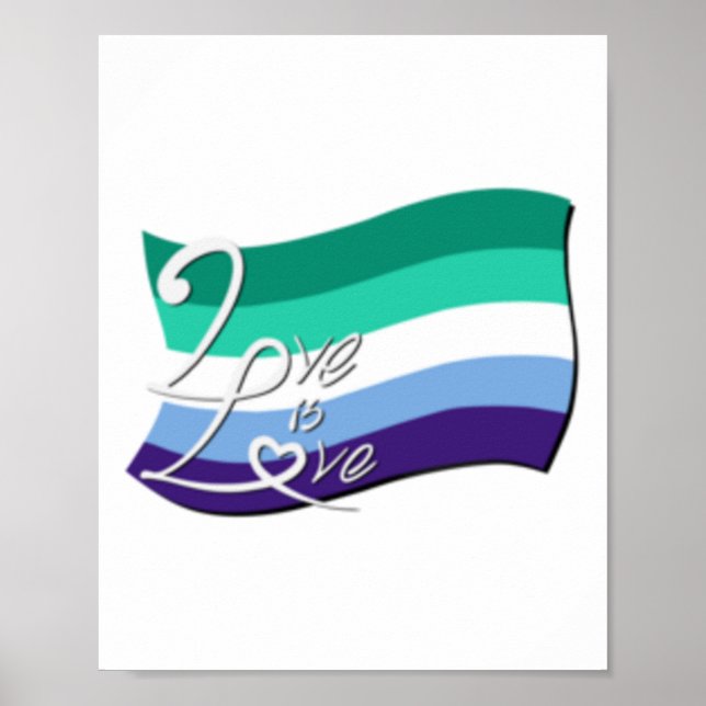Frohe Pride! Regenbogenflagge Oversized  Poster (Vorne)