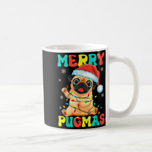 Frohe Pugmas Pug Weihnachten Santa Pug Xmas Lichte Kaffeetasse