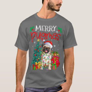 Frohe Pugmas Weihnachten Lustiger Hund Santa Pug S T-Shirt