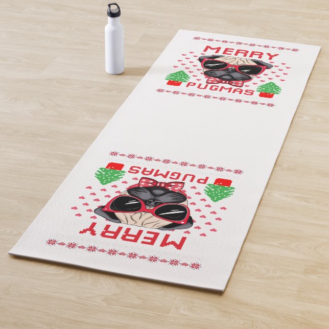 Frohe Pugmas! Yogamatte (Beispiel)